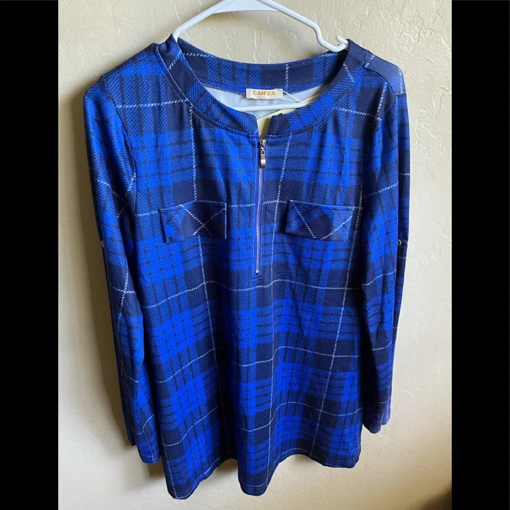 Balkea Plaid Top - Picture 7 of 8